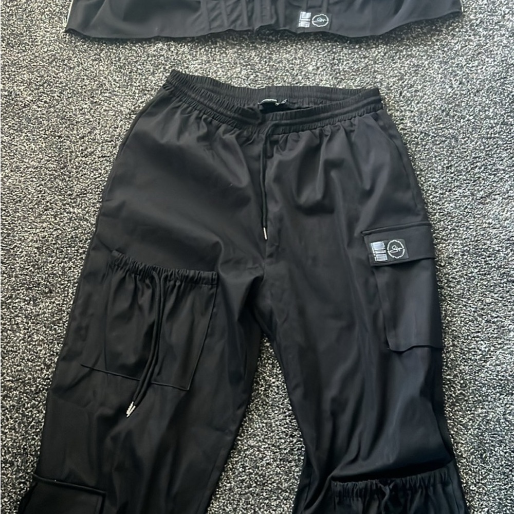 Stylish Black Kids Cargo Pants